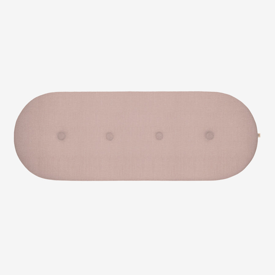sengegavl med knapper 140x50 cm i lyserød hør