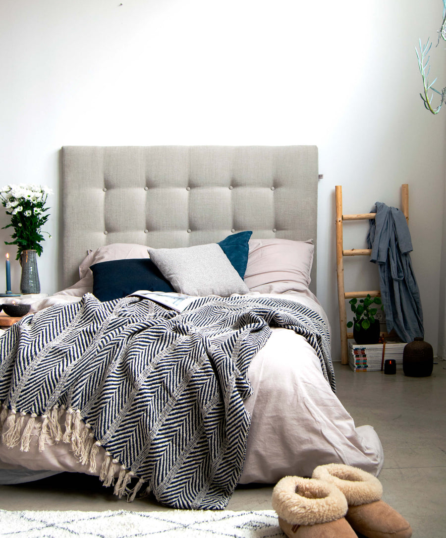 elia sengegavl i gråbeige hør | design selv | sengegavl på mål - 4