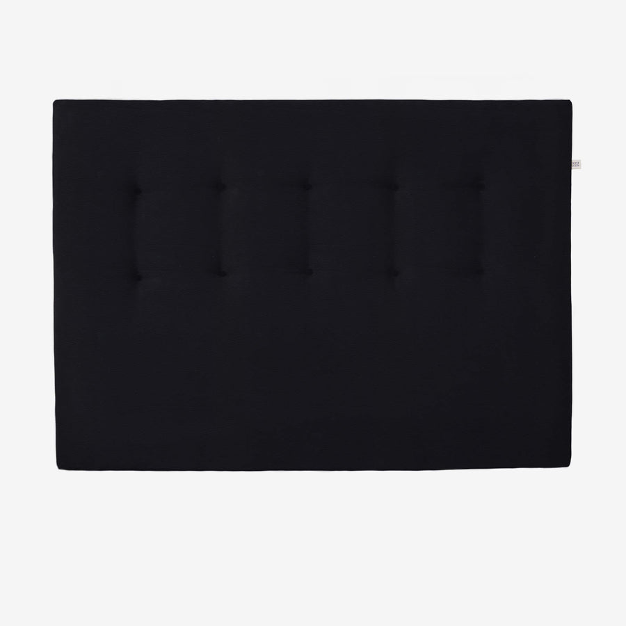 sengegavl 140x80 cm i sort læder