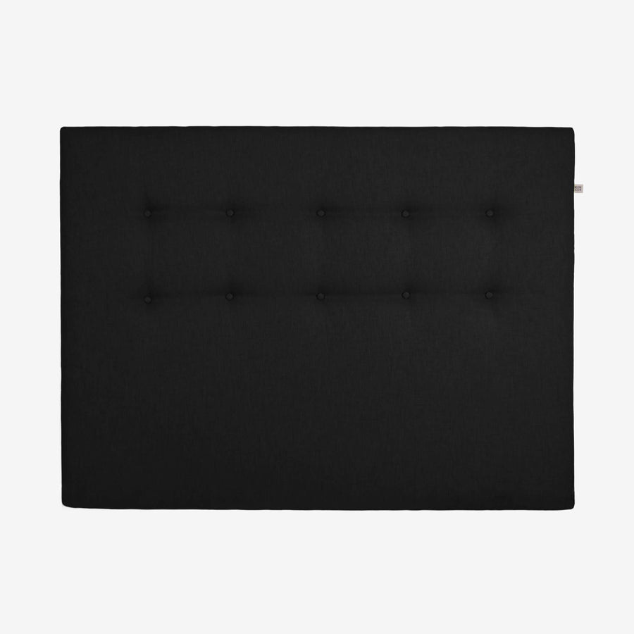 sengegavl 140x100 cm i sort polyester