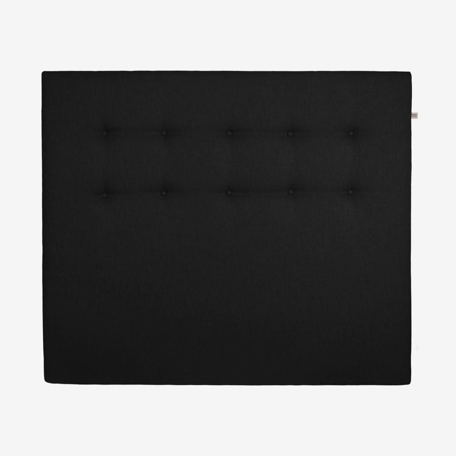 sengegavl 140x120 cm i sort polyester
