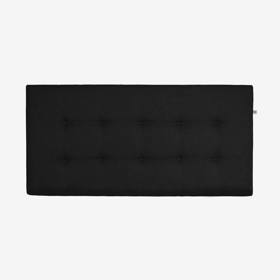 sengegavl 140x60 cm i sort polyester