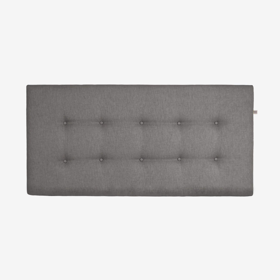 sengegavl 140x60 cm i grå polyester