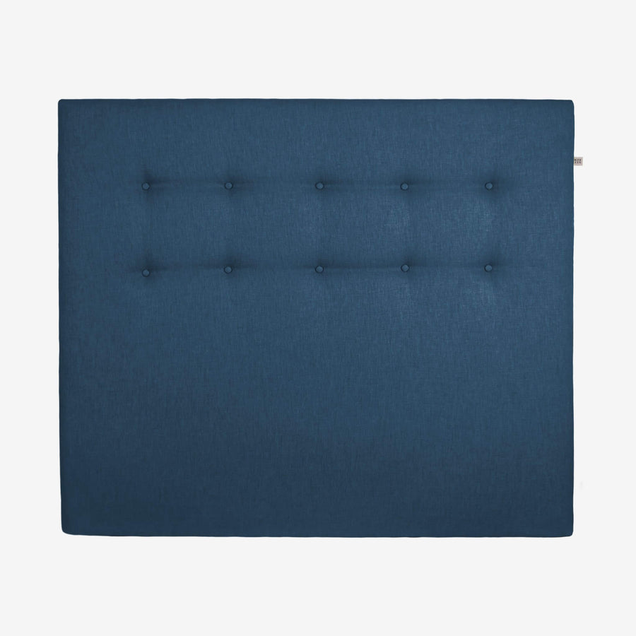 sengegavl 140x120 cm i mørkeblå polyester