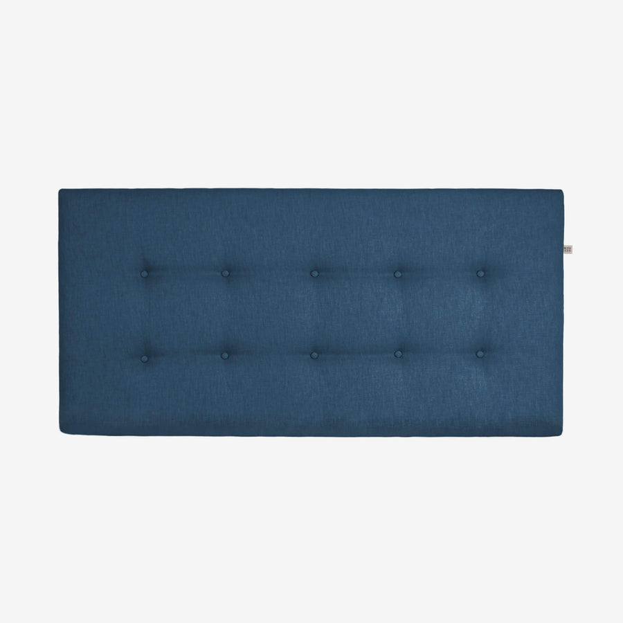 sengegavl 140x60 cm i mørkeblå polyester