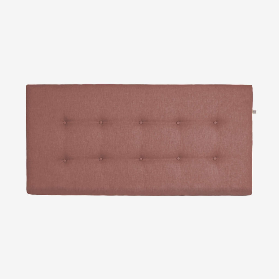 sengegavl 140x60 cm i mørk rosa polyester