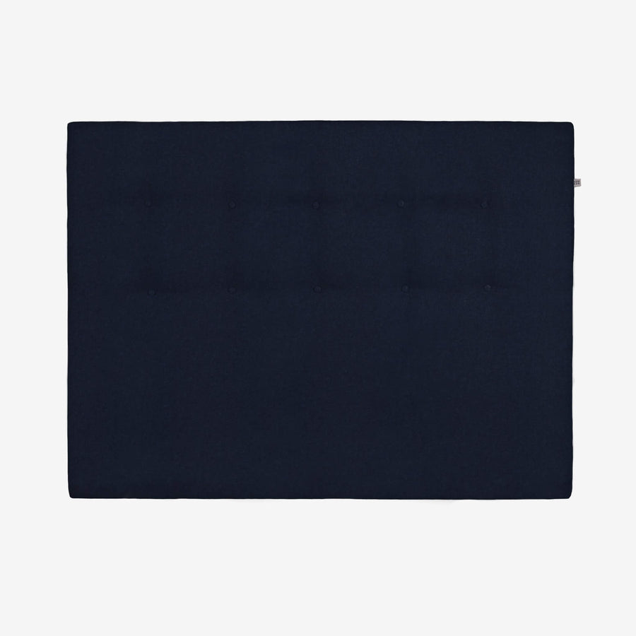 sengegavl 140x100 cm i mørkeblå uld (genbrugsuld)