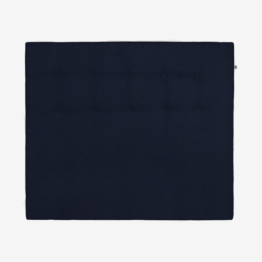 sengegavl 140x120 cm i mørkeblå uld (genbrugsuld)