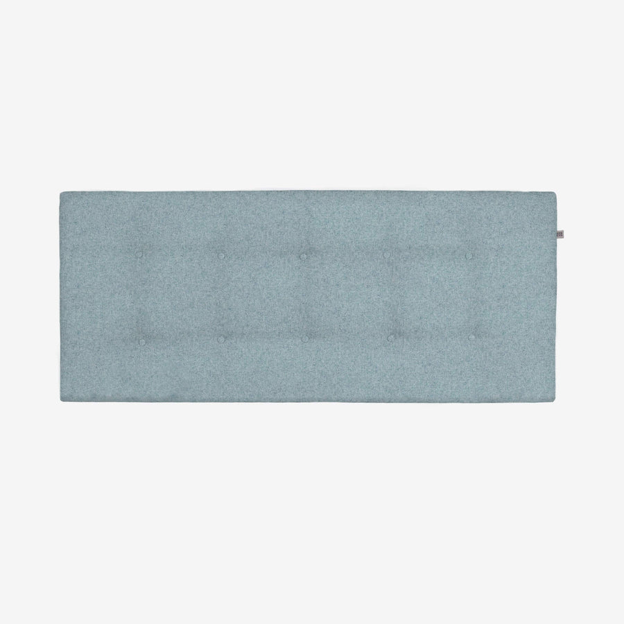 sengegavl 140x60 cm i lyseblå uld (genbrugsuld)