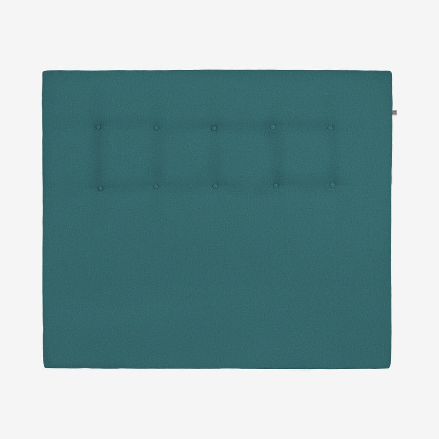 sengegavl 140x120 cm i blågrøn uld (genbrugsuld)