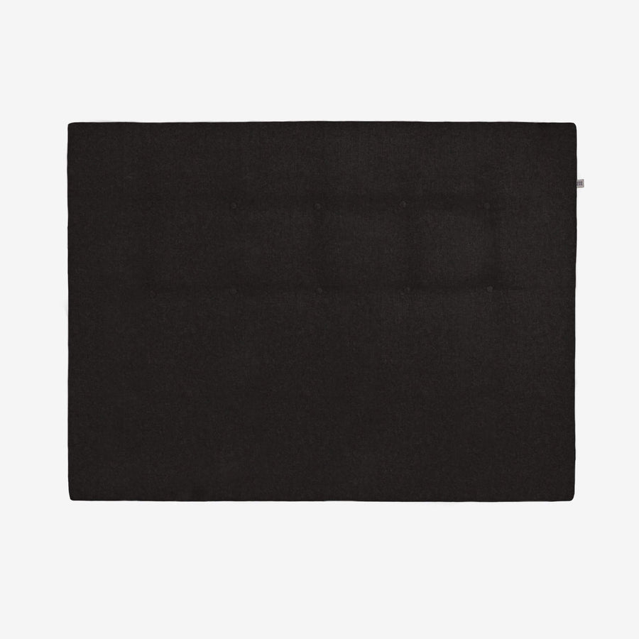 sengegavl 140x100 cm i sort uld (genbrugsuld)