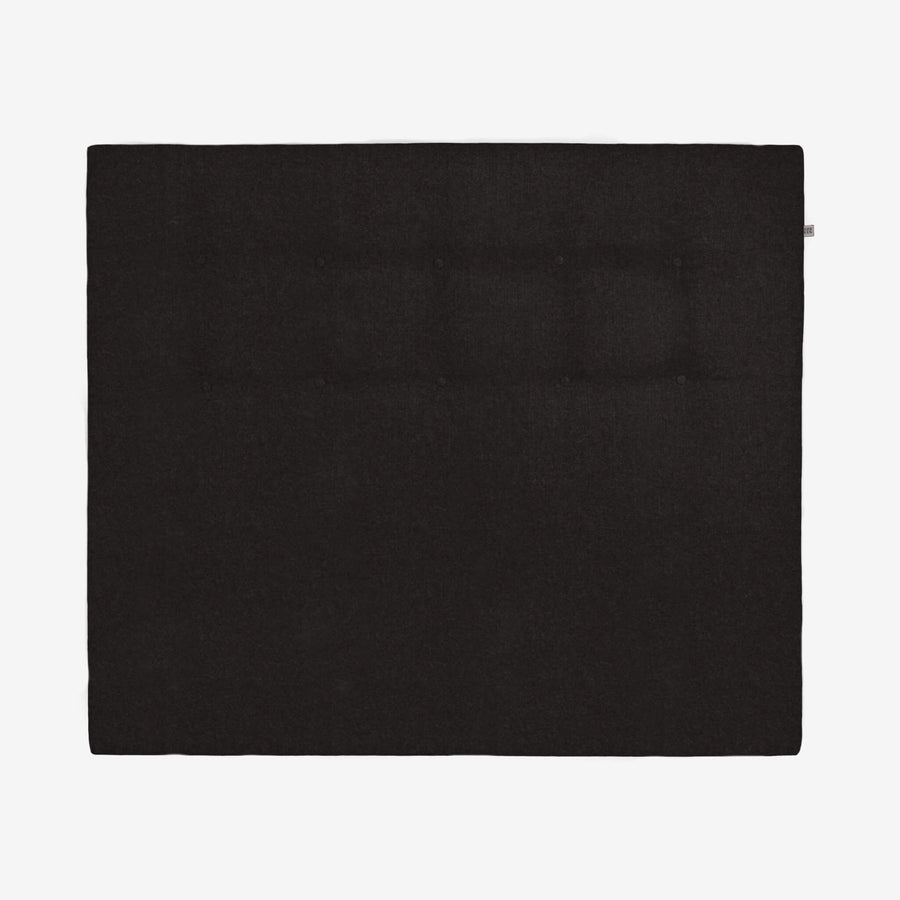 sengegavl 140x120 cm i sort uld (genbrugsuld)