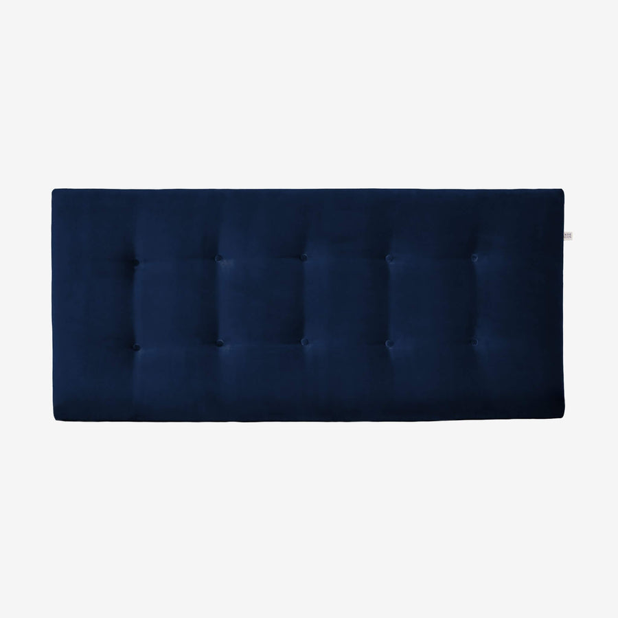sengegavl 140x60 cm i mørkeblå velour